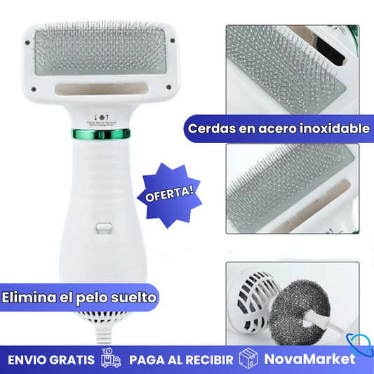 CEPILLO SECADOR PARA MASCOTAS + ENVIO GRATIS