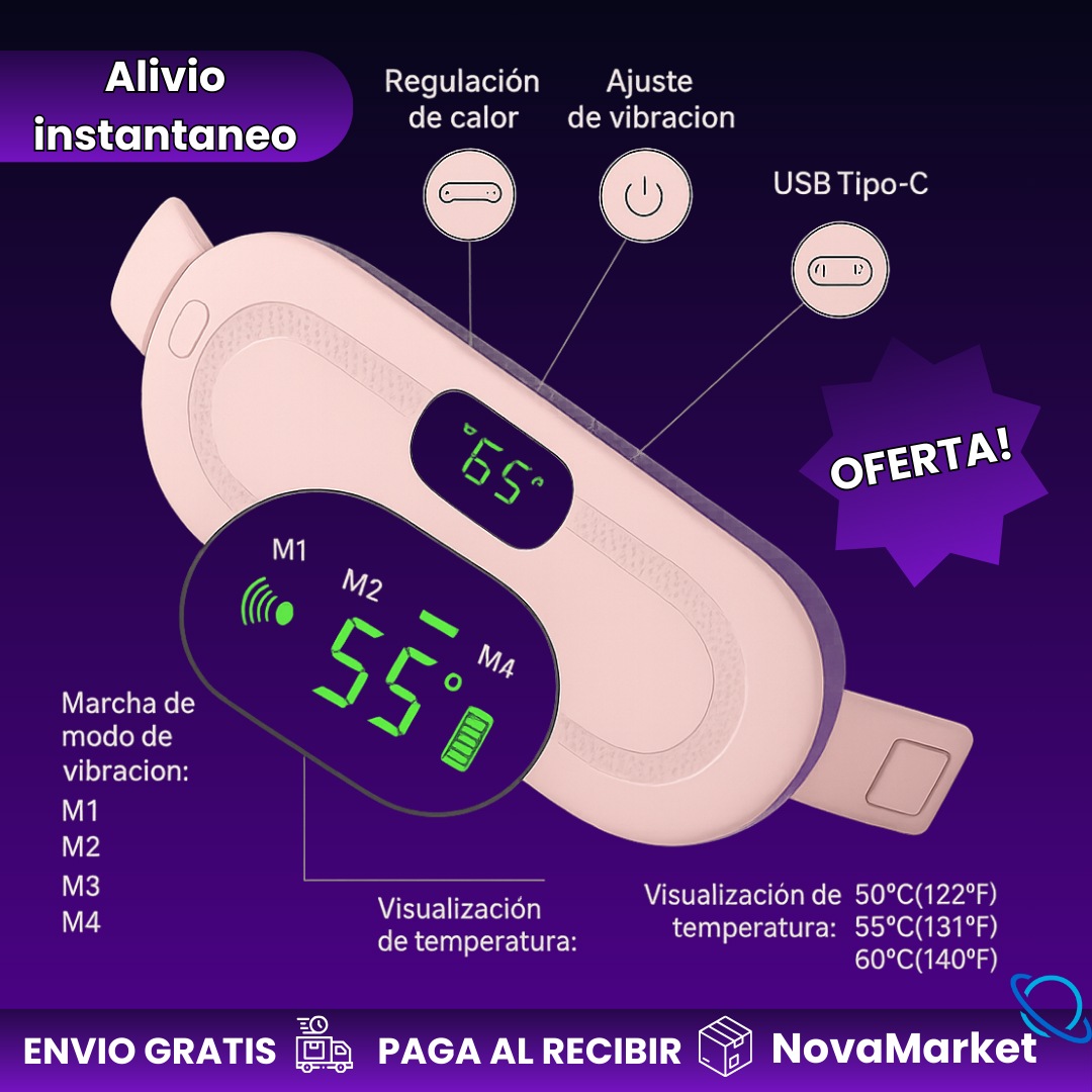 CINTURON TERMICO PARA ALIVIAR DOLORES MENSTRUALES + ENVIO GRATIS