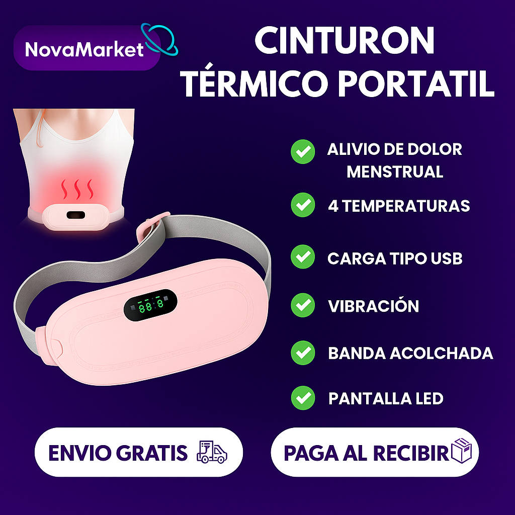 CINTURON TERMICO PARA ALIVIAR DOLORES MENSTRUALES + ENVIO GRATIS